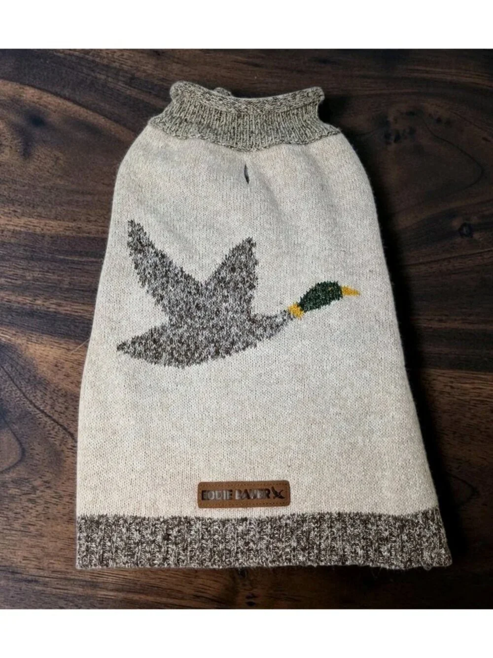 Eddie Bauer Mallard Duck Dog Sweater M Hunting Winter